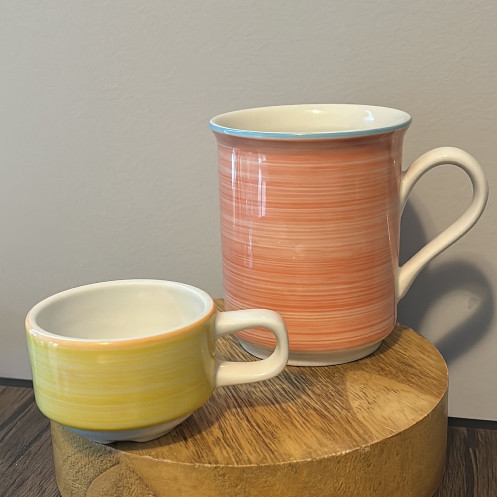 Pair of Corona Hotel Porcelain Calypso Mugs